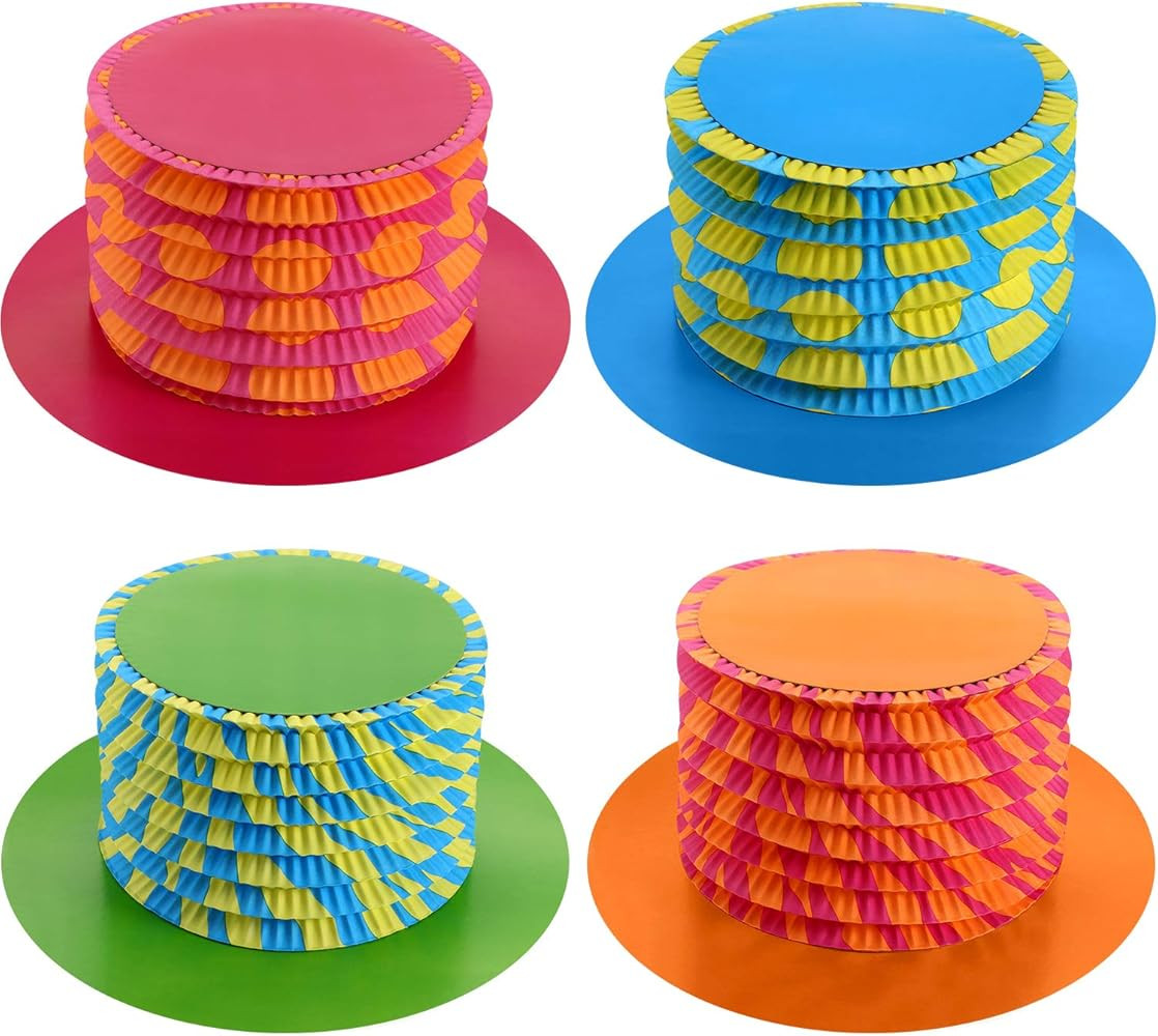 JOVITEC 8 Pieces 11.6 Inch Party Hats Mad Hatter Tea Party Decorations Cardboard Top Hats Top Hat... | Amazon (US)