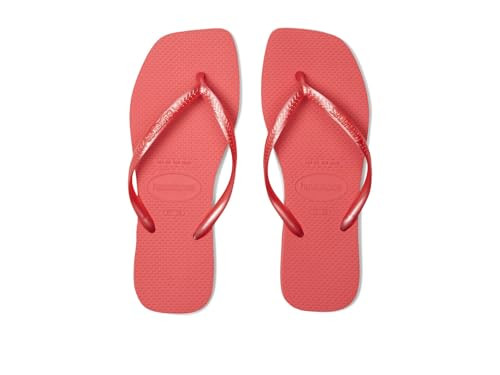 Havaianas Womens Slim Square Sandals Tropical Coral EU 39-40 (US Women's 9-10) M | Amazon (US)