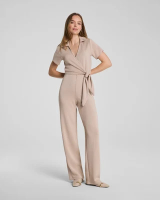 SPANX AirEssentials® Collared Tie-Waist Jumpsuit | Spanx