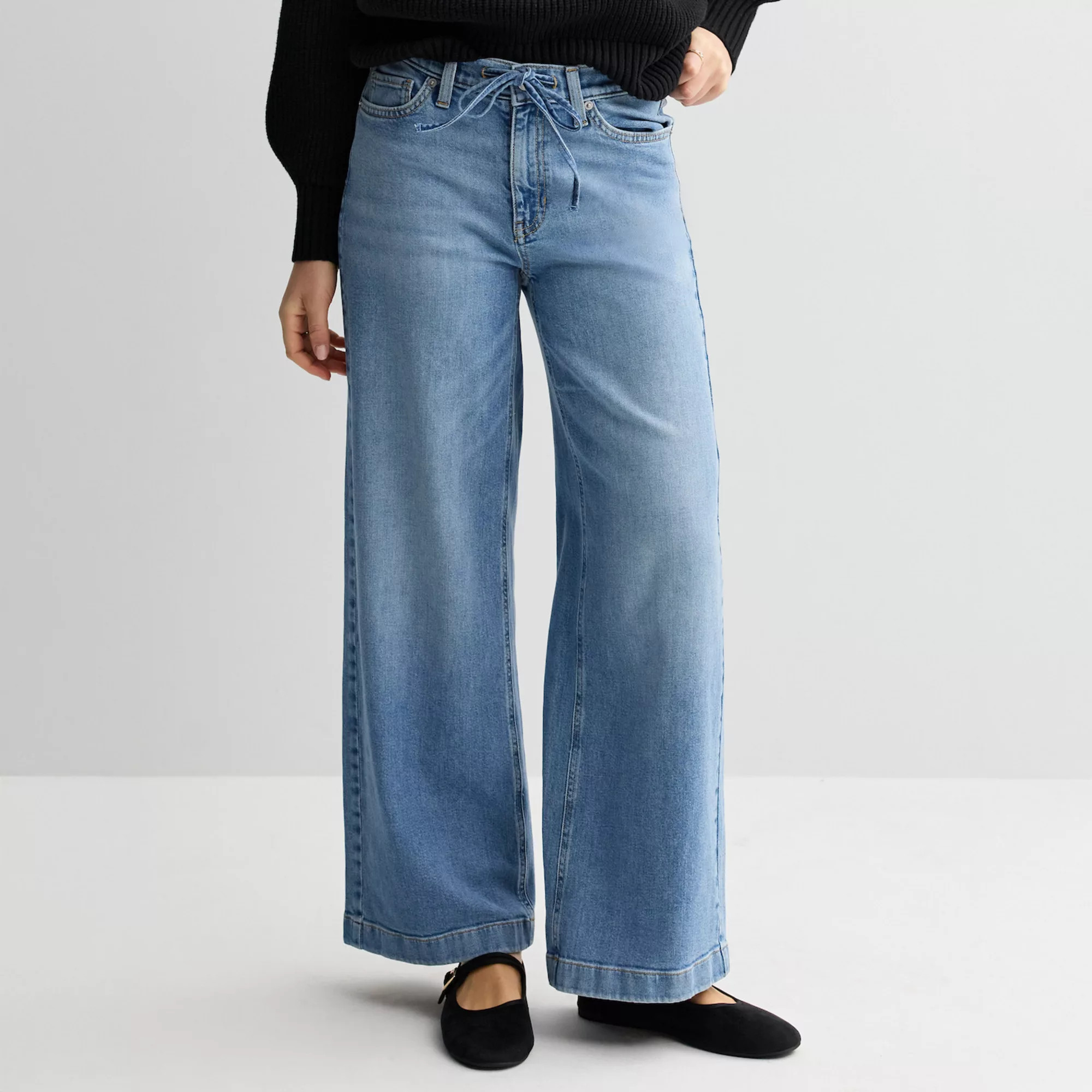 Women's Sonoma Goods For Life® Relaxed Mid Rise Wide Leg Jeans | Kohl's