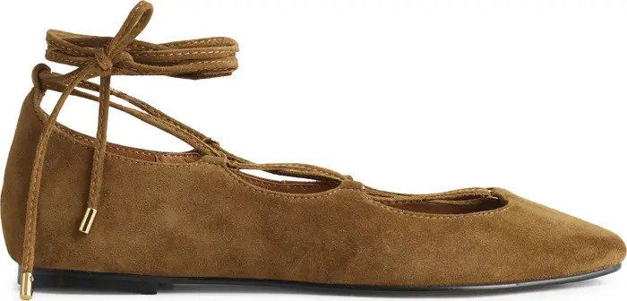 The Greta Lace-Up Ballet Flat (Women) | Nordstrom