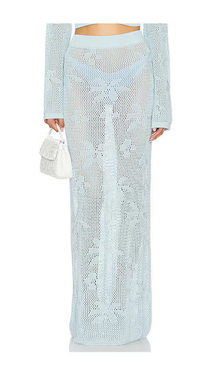 SNDYS Terra Maxi Skirt in Baby Blue. - size XL | Revolve Clothing (Global)