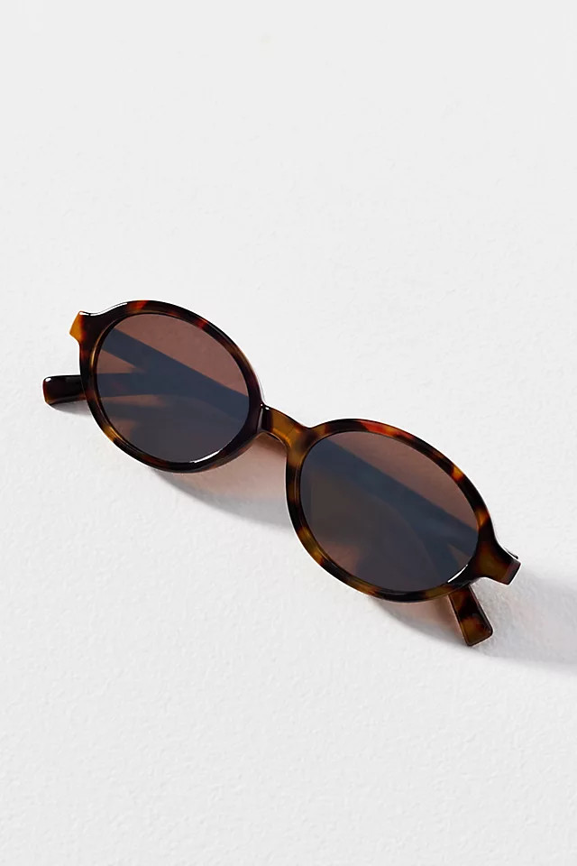 I-SEA Mirrored Translucent Lens Oval Sunglasses | Anthropologie (US)