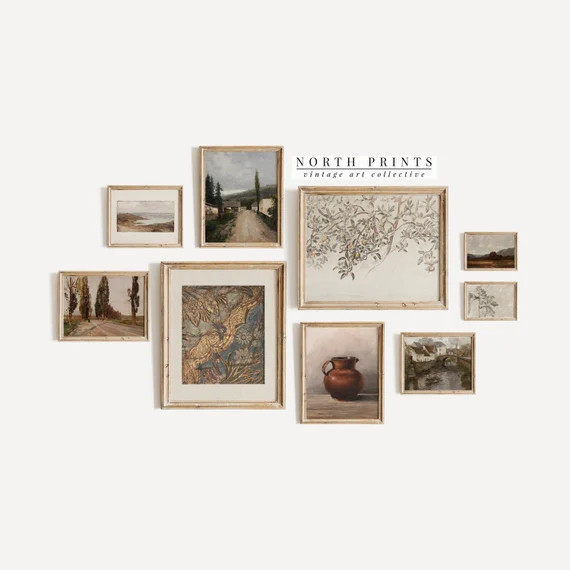 Vintage Gallery Wall Art SET  Antique Prints European Decor | Etsy | Etsy (US)