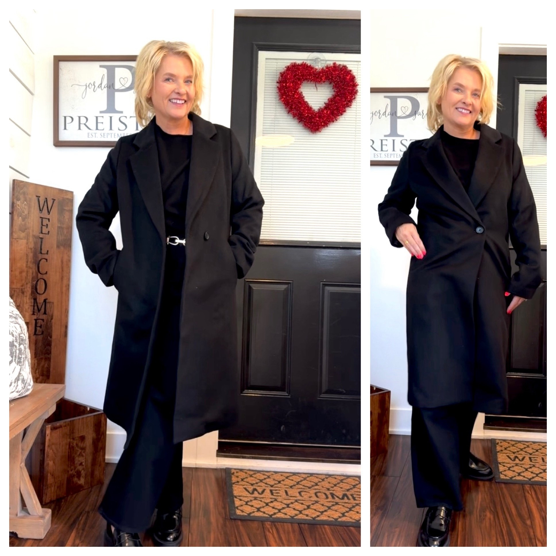 This Italian Wool coat is everything you’ve been searching for! It’s the most beautiful tailored coat that is so soft and feels so luxurious. It’s got a classic single-breasted design, with a notched lapel, single button and packets. This classic coat from Quince will never go out of style and it definitely keeps you so warm. 

I’m wearing my true size medium. If you want more of an oversized look, size up one. 

#LTKOver40 #LTKgrwm #LTKootd