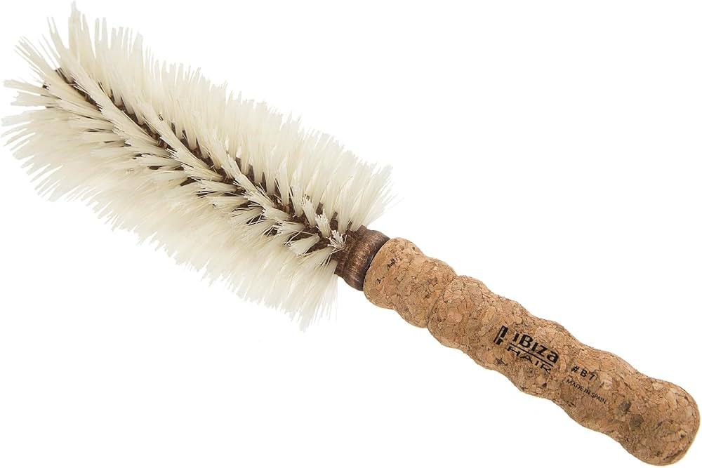 Ibiza Hair Round Boar Bristle Brush (B Series) | Blonde Bristles with Cork Handle | Ideal for Col... | Amazon (US)