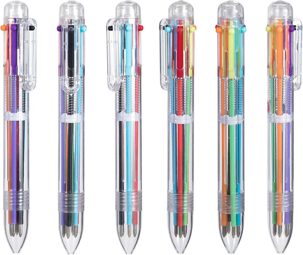 favide 22 Pack 0.5mm 6-in-1 Multicolor Ballpoint Pen,6-Color Retractable Ballpoint Pens for Offic... | Amazon (US)