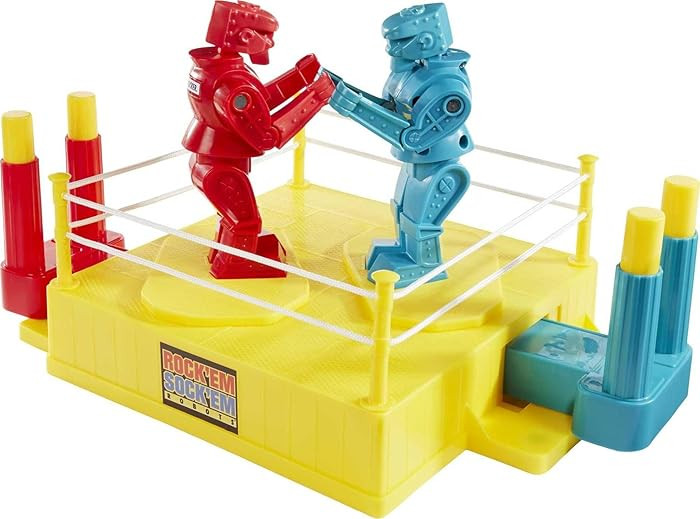 Mattel Games Rock 'Em Sock 'Em Robots Kids Game, Red Rocker vs Blue Bomber, Knock His Block Off | Amazon (US)