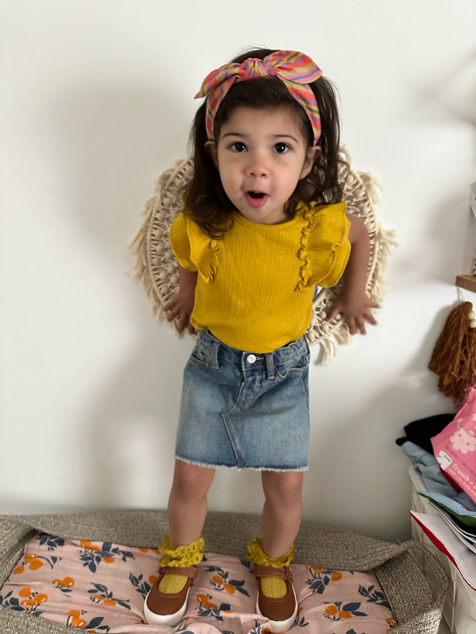 Old Navy Toddler outfit 
Denim skirt
Ruffle top 


#LTKKids #LTKSaleAlert