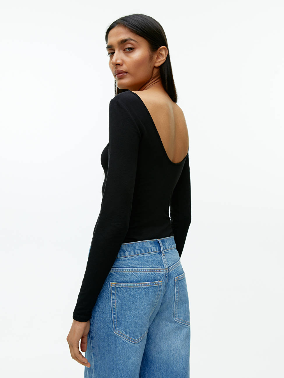 Jersey-Oberteil mit U-Ausschnitt | ARKET (EU)