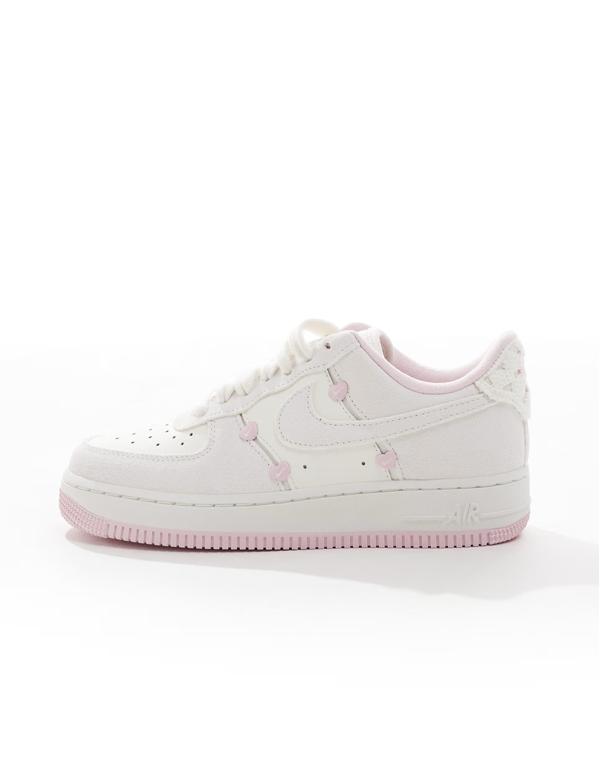 Nike Air Force 1 '07 sneakers in white and pink | ASOS (Global)