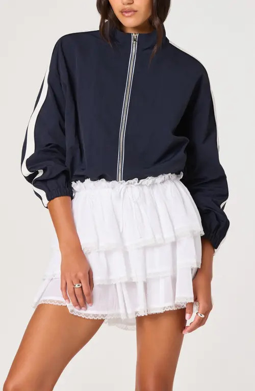 ASTR the Label Teo Track Jacket in Navy at Nordstrom, Size Large | Nordstrom