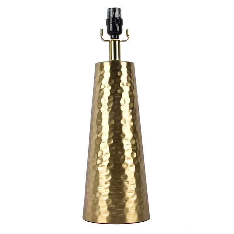 Gold Hammered Metal Table Lamp, 19" | At Home