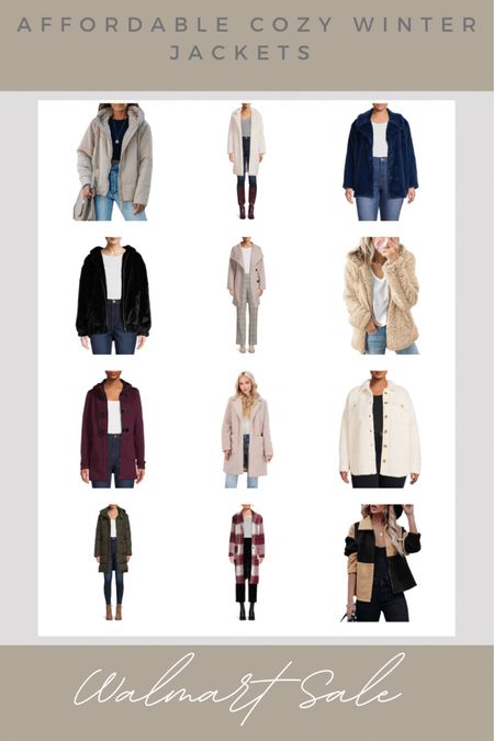 Walmart sale on cozy winter jackets at affordable prices. Sherpa jackets on sale. #sherpajacket #wintercoats #walmartsale #walmartclothing #walmartblackfriday #walmart #winterjacket #cozyjackets

#LTKunder100 #LTKSeasonal #LTKCyberweek