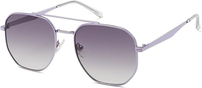SOJOS Classic Retro Square Aviator Sunglasses for Women Men Hexagonal Frame UV400 Lenses SJ1222 | Amazon (US)