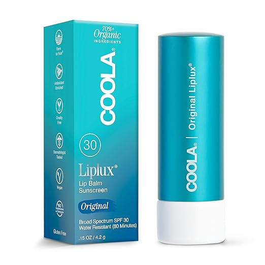 COOLA Organic Liplux Lip Balm and Sunscreen with SPF 30, Dermatologist Tested Lip Care for Daily ... | Amazon (US)