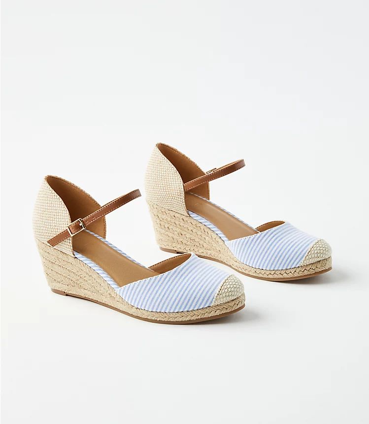 Striped Espadrille Wedges | LOFT