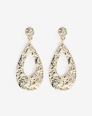 Hammered Gold Teardrop Earrings | Express