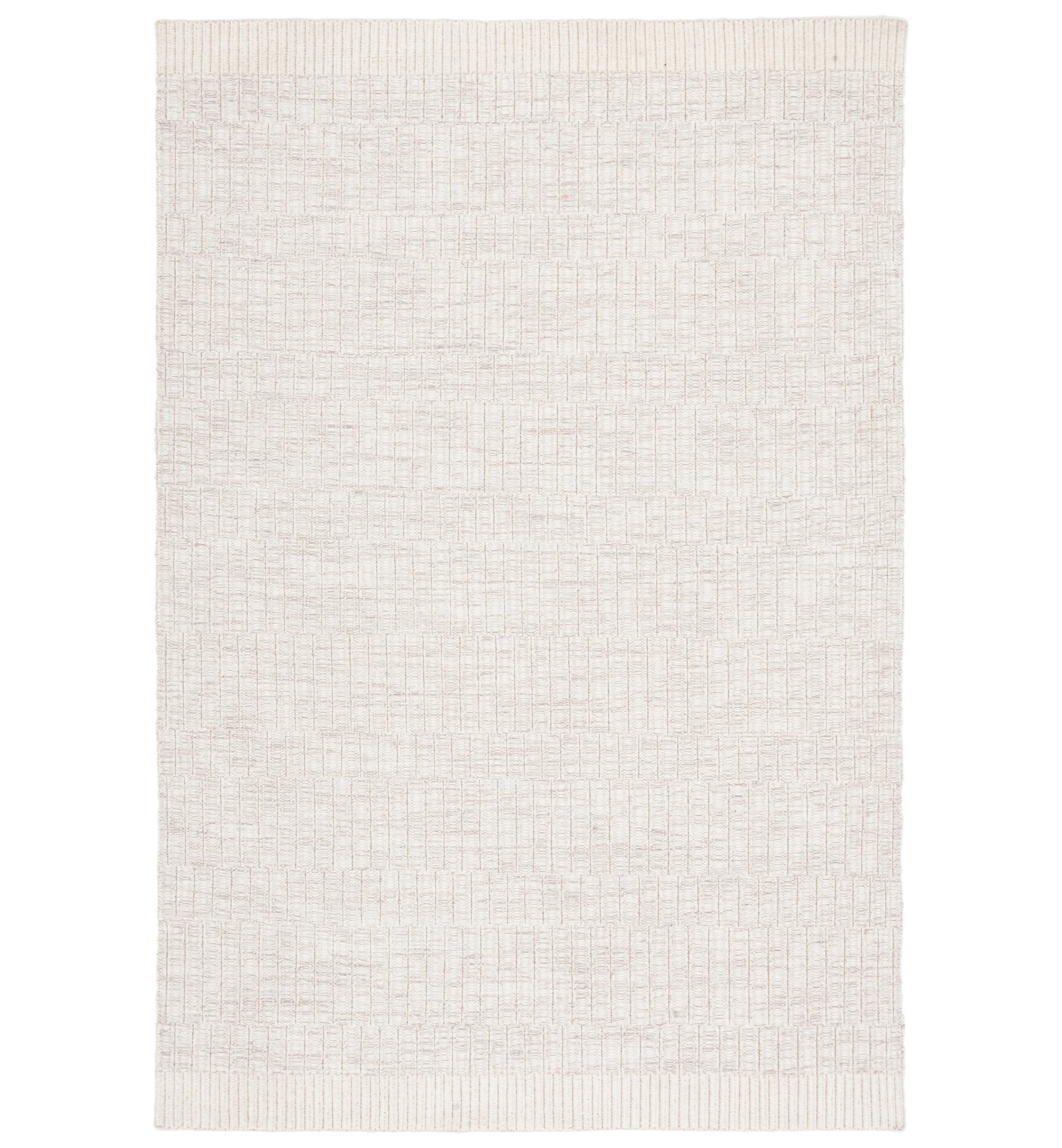 Martha Stewart Hand Loomed Wool/Cotton Solid Color Rug in Ivory/Gray | Wayfair North America