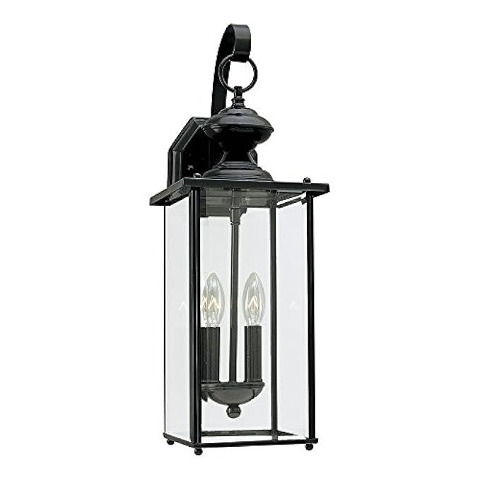 Sea Gull Lighting 8468-12 Jamestowne Two-Light Outdoor Wall Lantern with Clear Beveled Glass Panels, | Amazon (US)