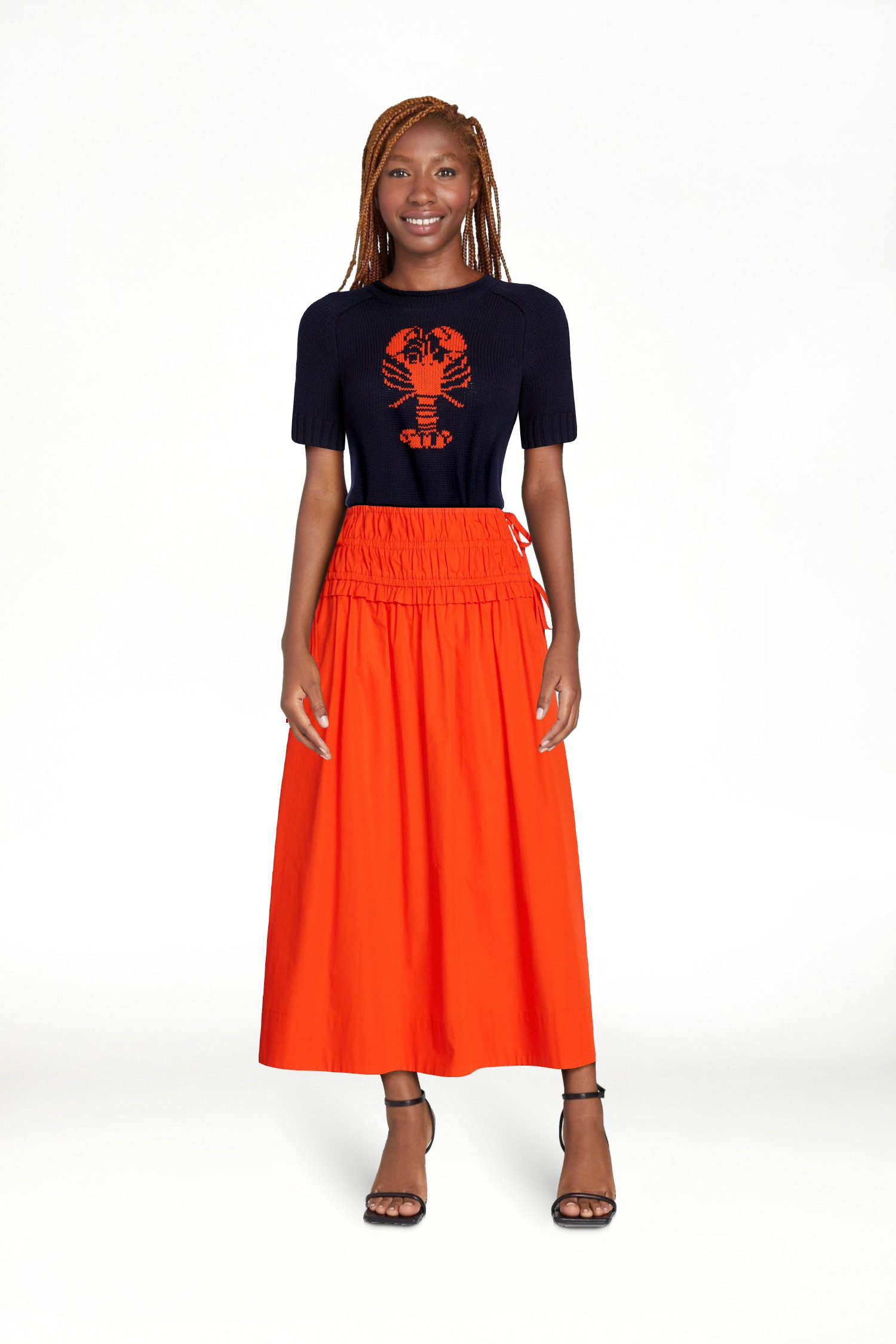 Free Assembly Women's and Women's Plus Smocked Drawstring Cotton Maxi Skirt, Sizes XS-4X | Walmart (US)