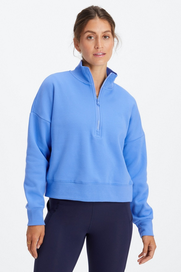 Catarina Mock Neck Zip Pullover | Fabletics - North America