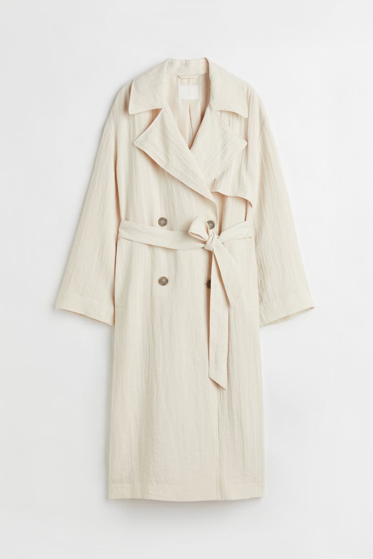 Double-breasted Trench Coat - Light beige - Ladies | H&M US | H&M (US + CA)