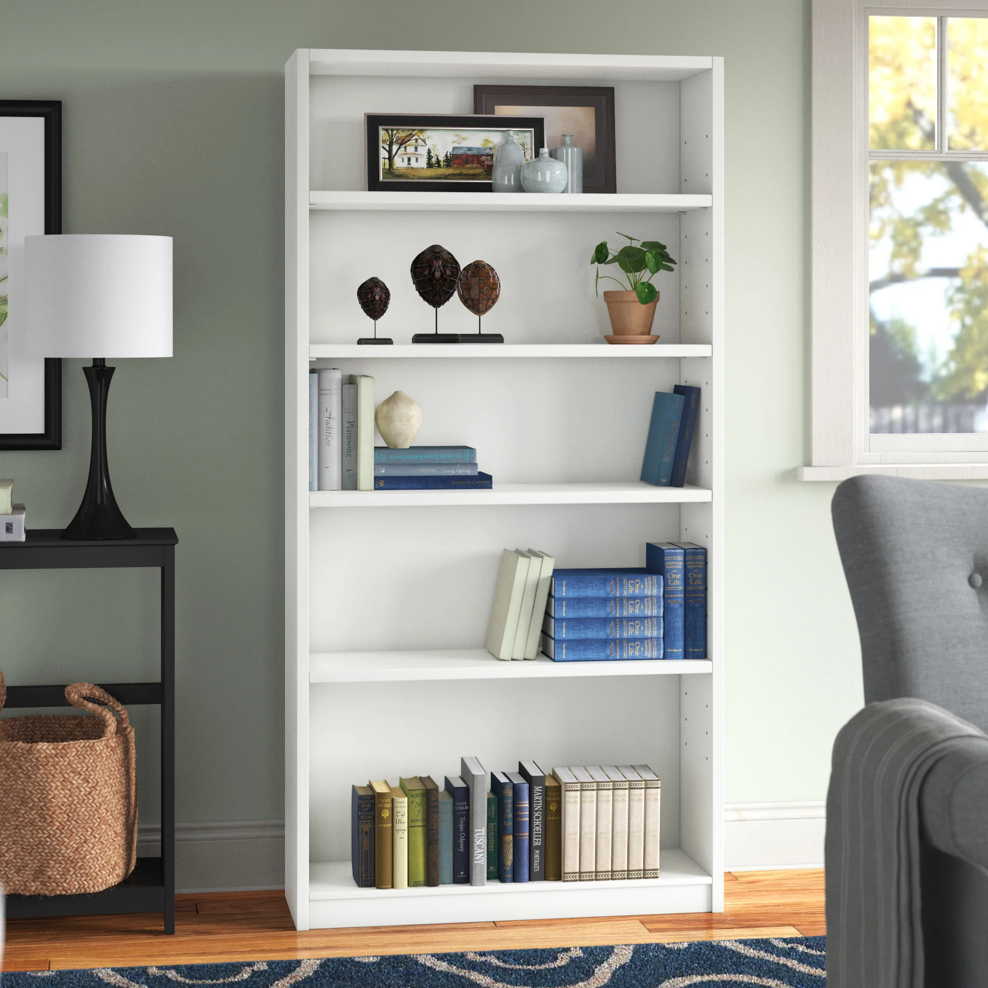 Doyno Tall 5 Shelf Bookcase, Storage and Display Bookshelf for Home Office and Living Room | Wayfair North America