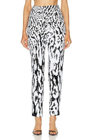 Nas Zebra Sequin Trouser | FWRD 
