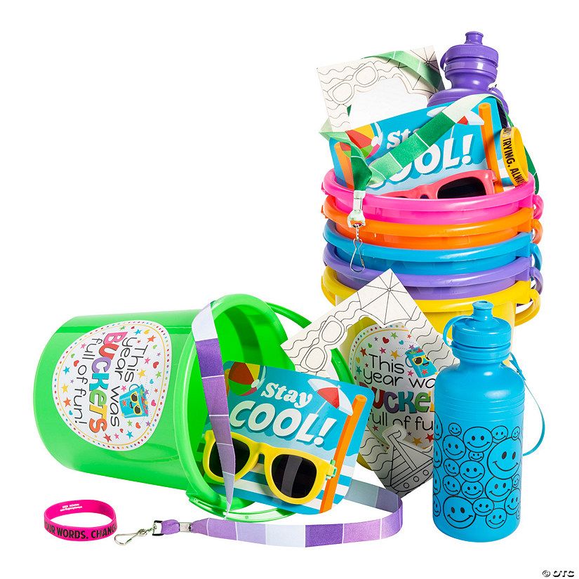 84 Pc. Buckets of Fun End of Year Handout Kit for 12 | Oriental Trading Company