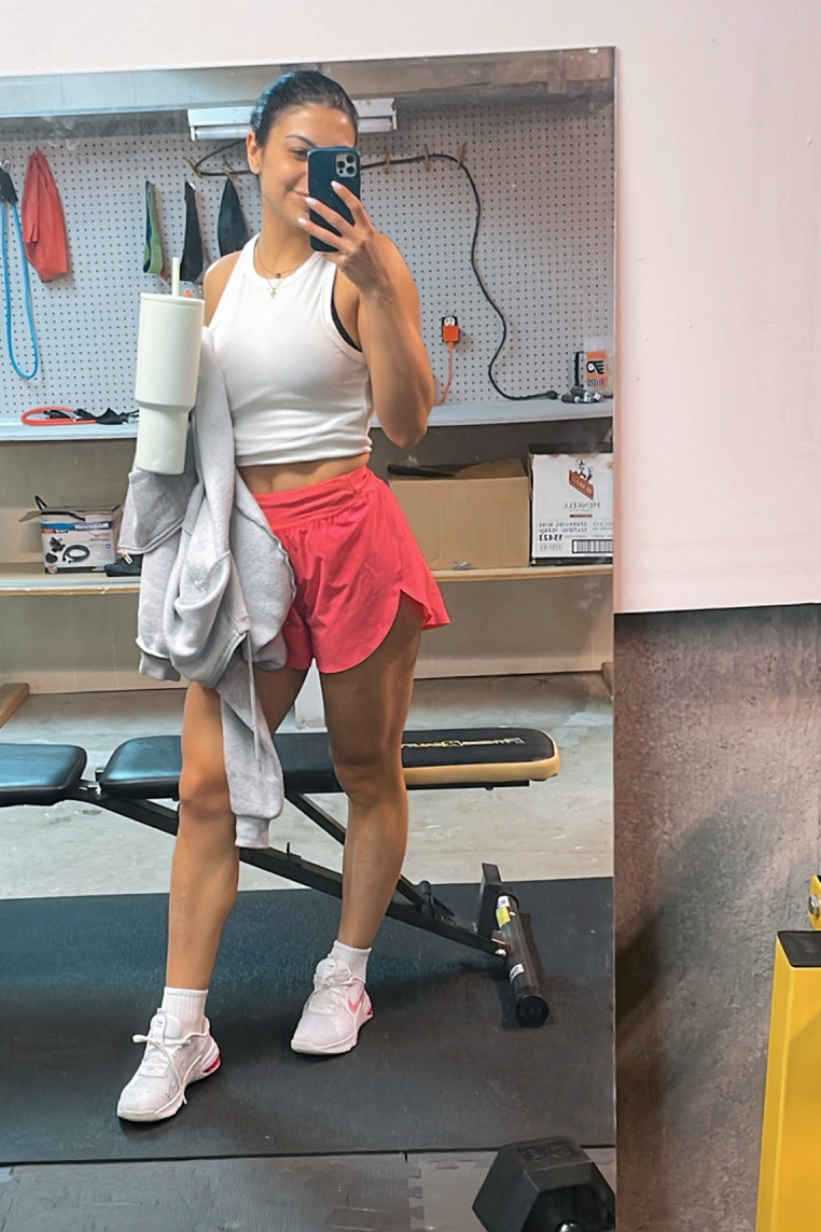 Today’s fit 🩷🤍 

these are my absolute favourite Lulu Lemon shorts to run in! They are so flattering and comfortable!

#LTKfitness #LTKfindsunder50 #LTKfindsunder100