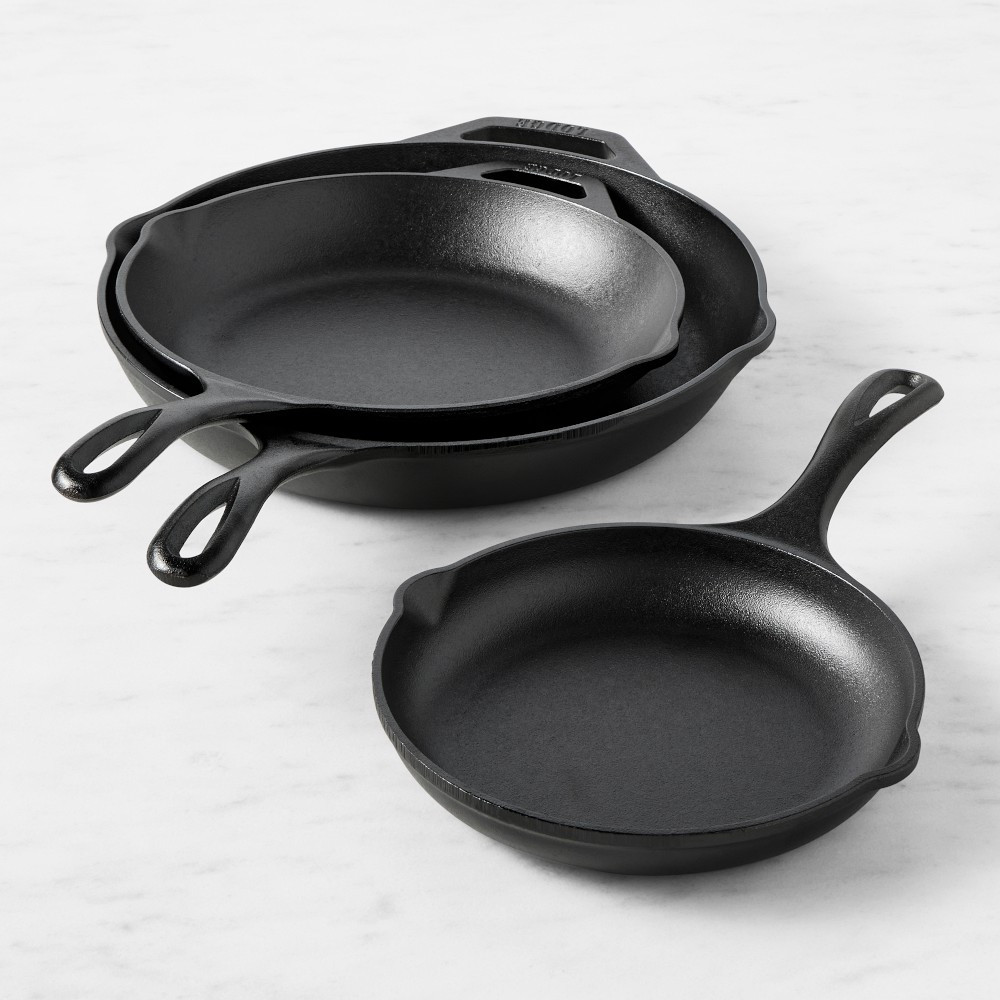 Lodge Chef Collection Seasoned Cast Iron 3-Piece Skillet Set | Williams-Sonoma