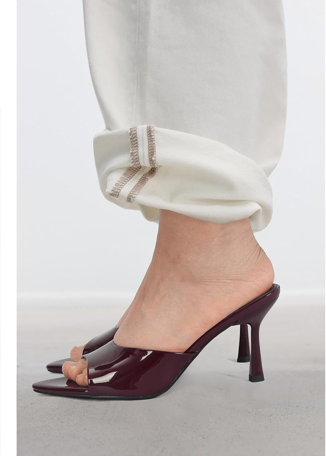Heeled Sandals For Women Pointed Open Toe High Heels Stiletto Pumps Mule Slip on Sexy Trendy Slingback | Amazon (US)