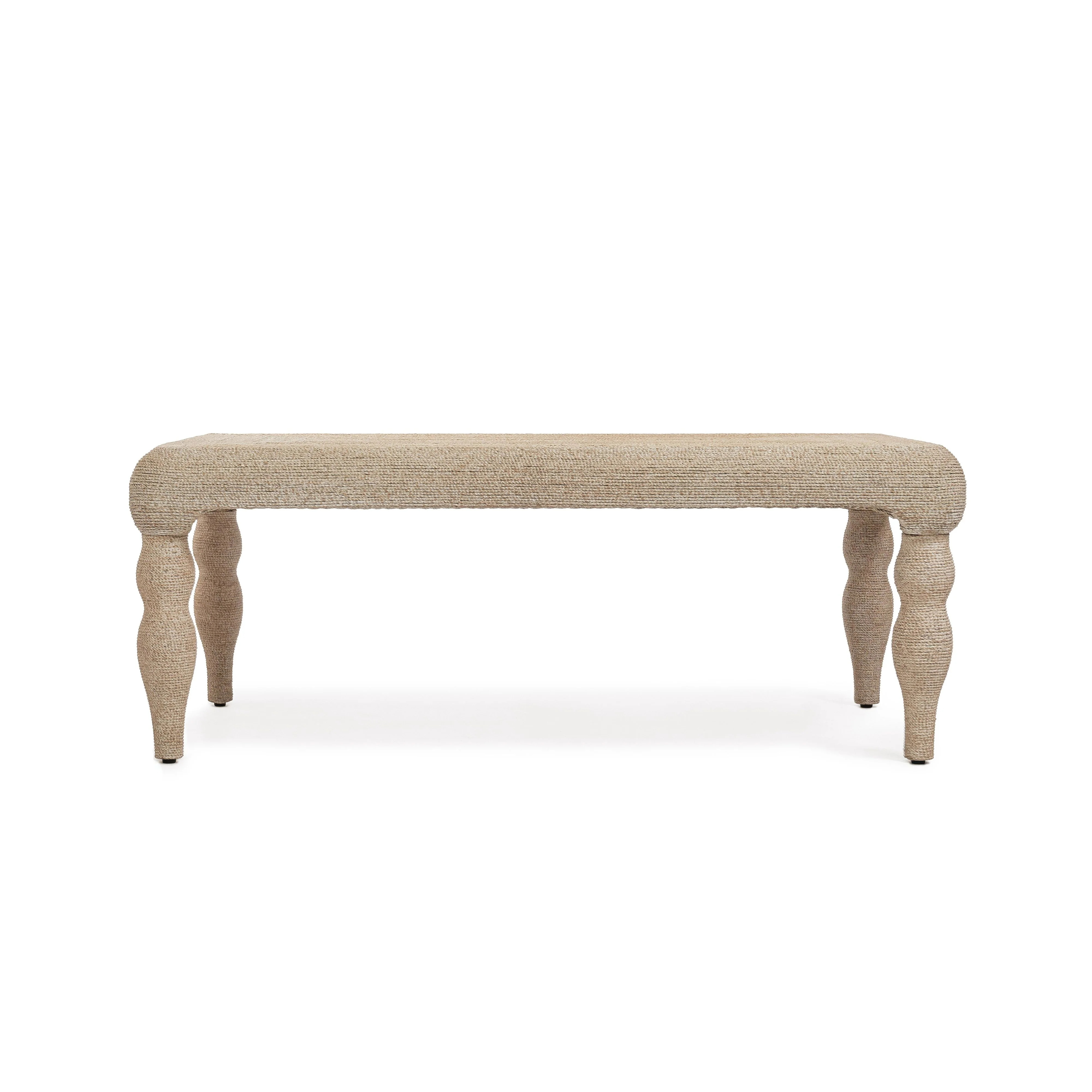 Vicky 49" Natural Woven Seagrass Rectangular Coffee Table | TOV Furniture