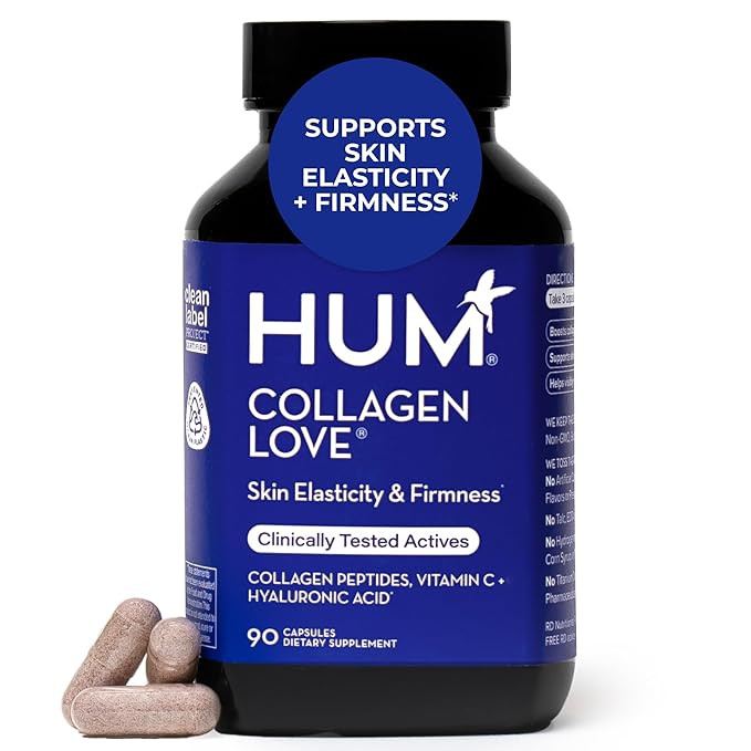 HUM Collagen Love Skin Supplement, Collagen Peptides Capsules with Hyaluronic Acid & Vitamin C, S... | Amazon (US)