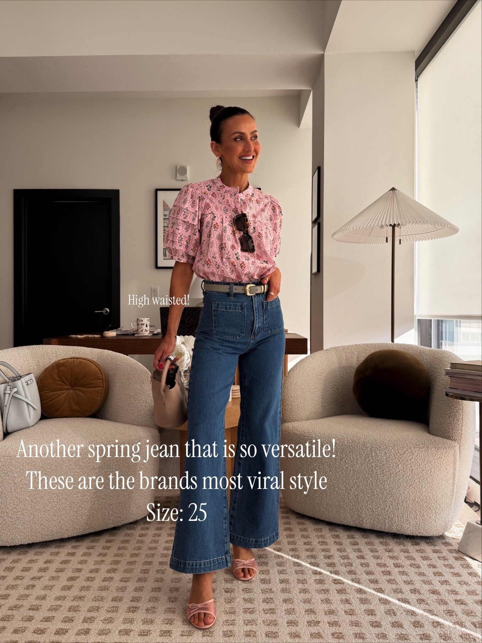 Spring denim + a soft print 🌸 

#LTKgrwm #LTKOver40 #LTKootd