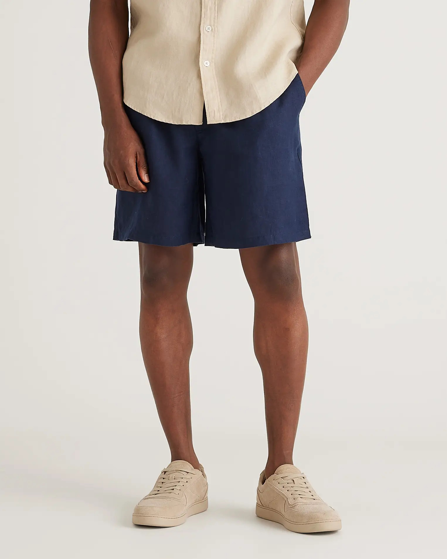 100% European Linen Shorts in Deep Navy | Quince