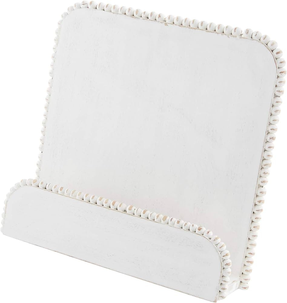 Mud Pie White Beaded Cookbook Holder, 11" x 11" | Amazon (US)