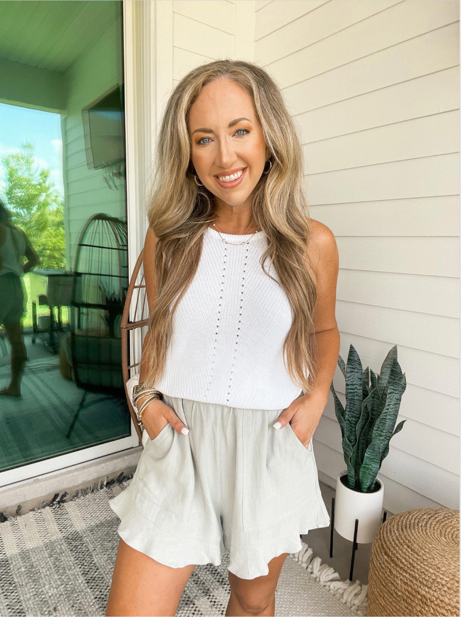 Amazon fashion amazon finds spring fashion spring outfit ruffle shorts size medium vacation outfit

#LTKunder50