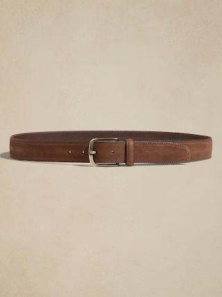 Cinza Nubuck Leather Belt | Banana Republic (US)