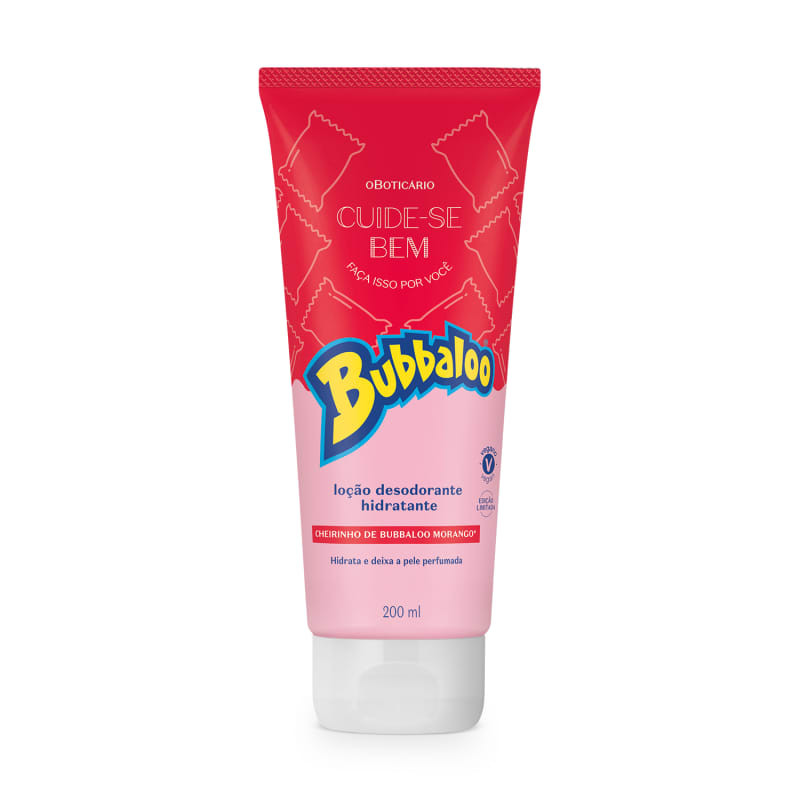 Loção Hidratante Desodorante Corporal Cuide-se Bem Bubbaloo Morango 200ml | oBoticario (BR)