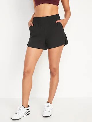High-Waisted StretchTech Shorts for Women -- 4-inch inseam | Old Navy (US)