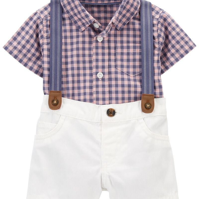 Baby 3-Piece Plaid Dress Me Up Set | Carter's