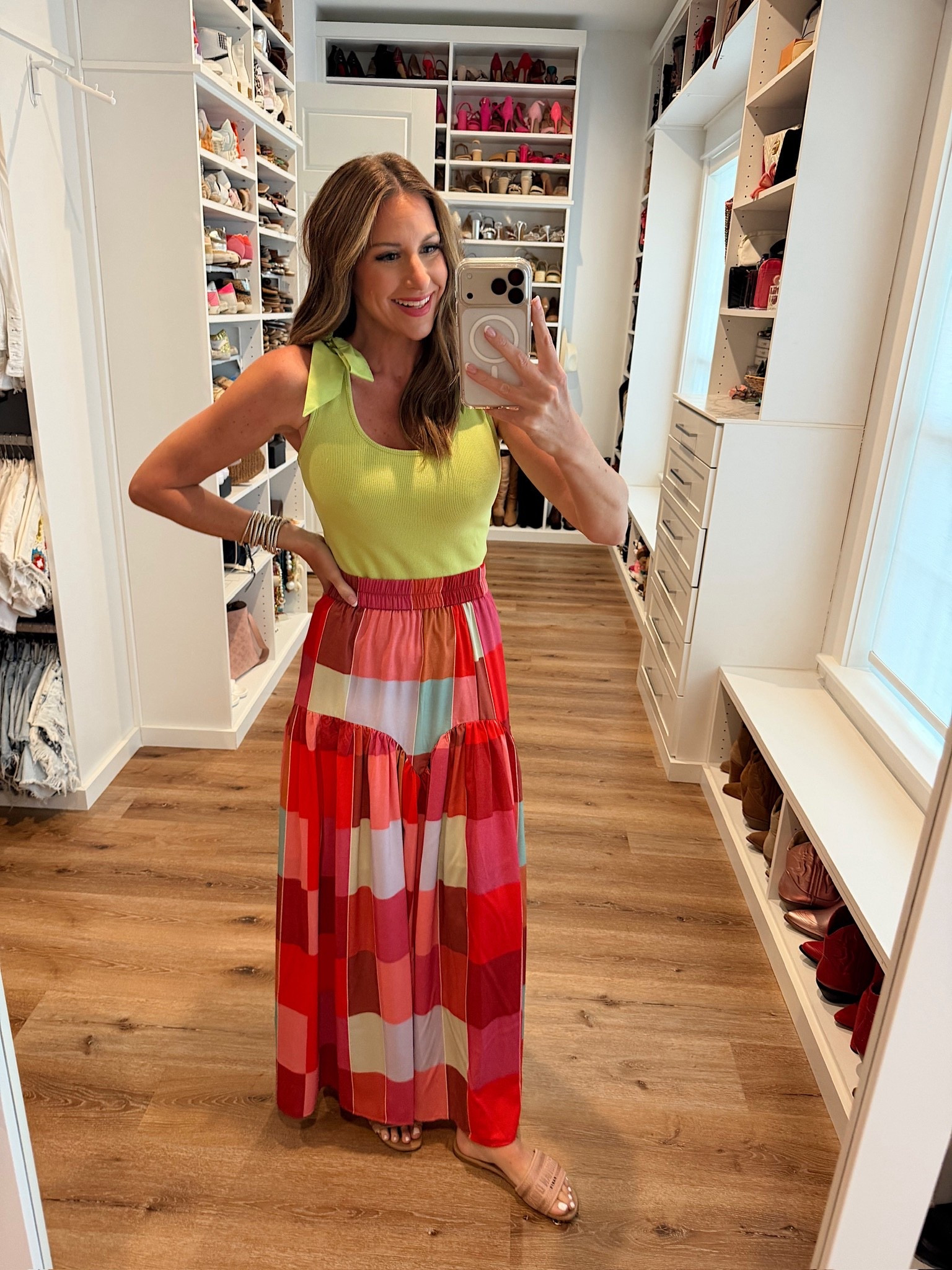 In a small top, small skirt, sandals and accessories-fits tts.

#LTKgrwm #LTKootd #LTKSeasonal