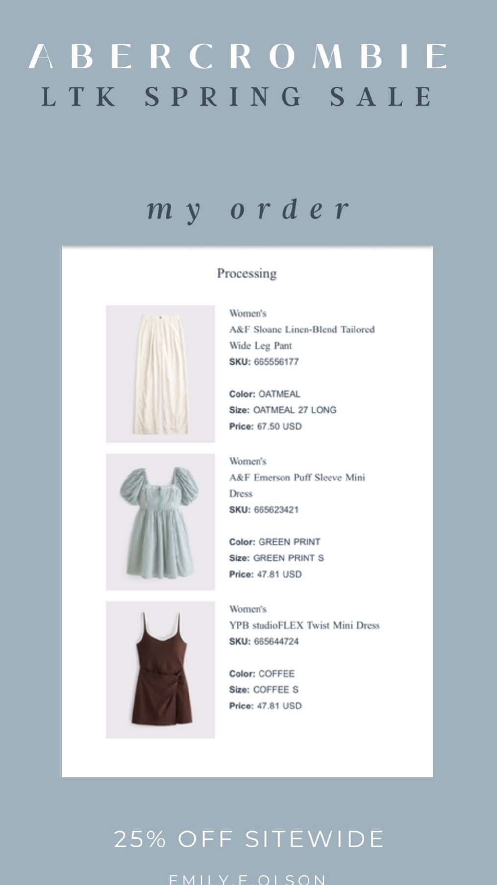 What I ordered from the Abercrombie sale! 

#LTKSeasonal #LTKSaleAlert #LTKSpringSale