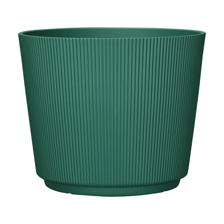 Mainstays 13.9" D x 11.4" H Parker Green Recycled Resin Planter | Walmart (US)