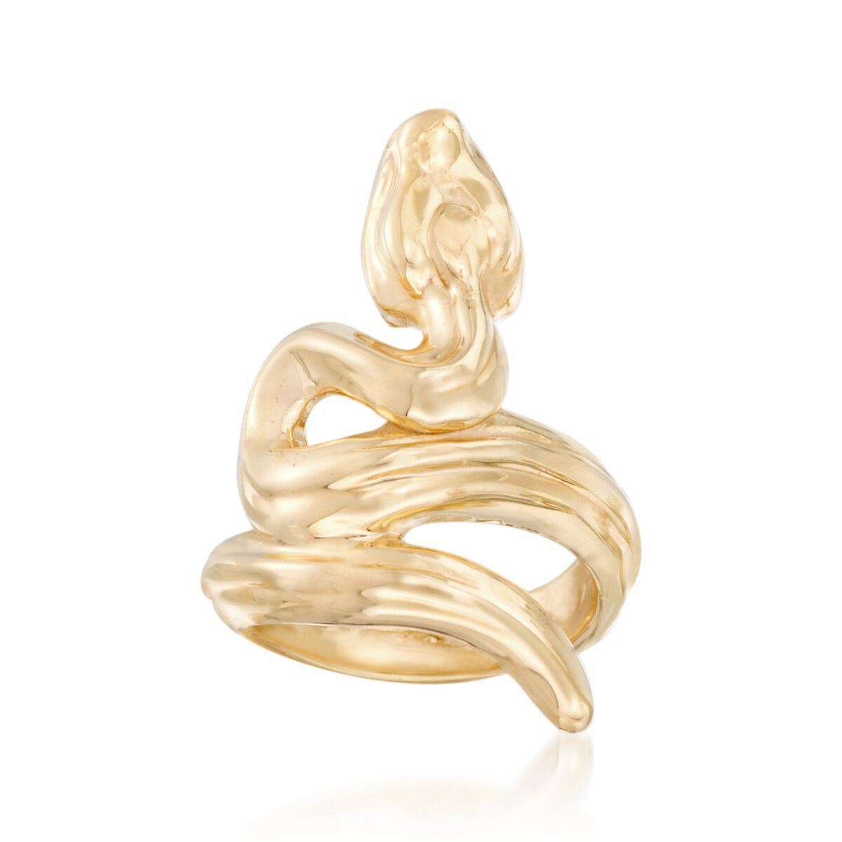 Italian 18kt Yellow Gold Snake Ring | Ross-Simons