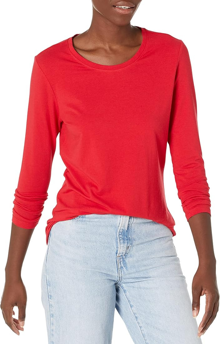 Amazon Essentials Women's Classic-Fit Long-Sleeve Crewneck T-Shirt (Available in Plus Size) | Amazon (US)