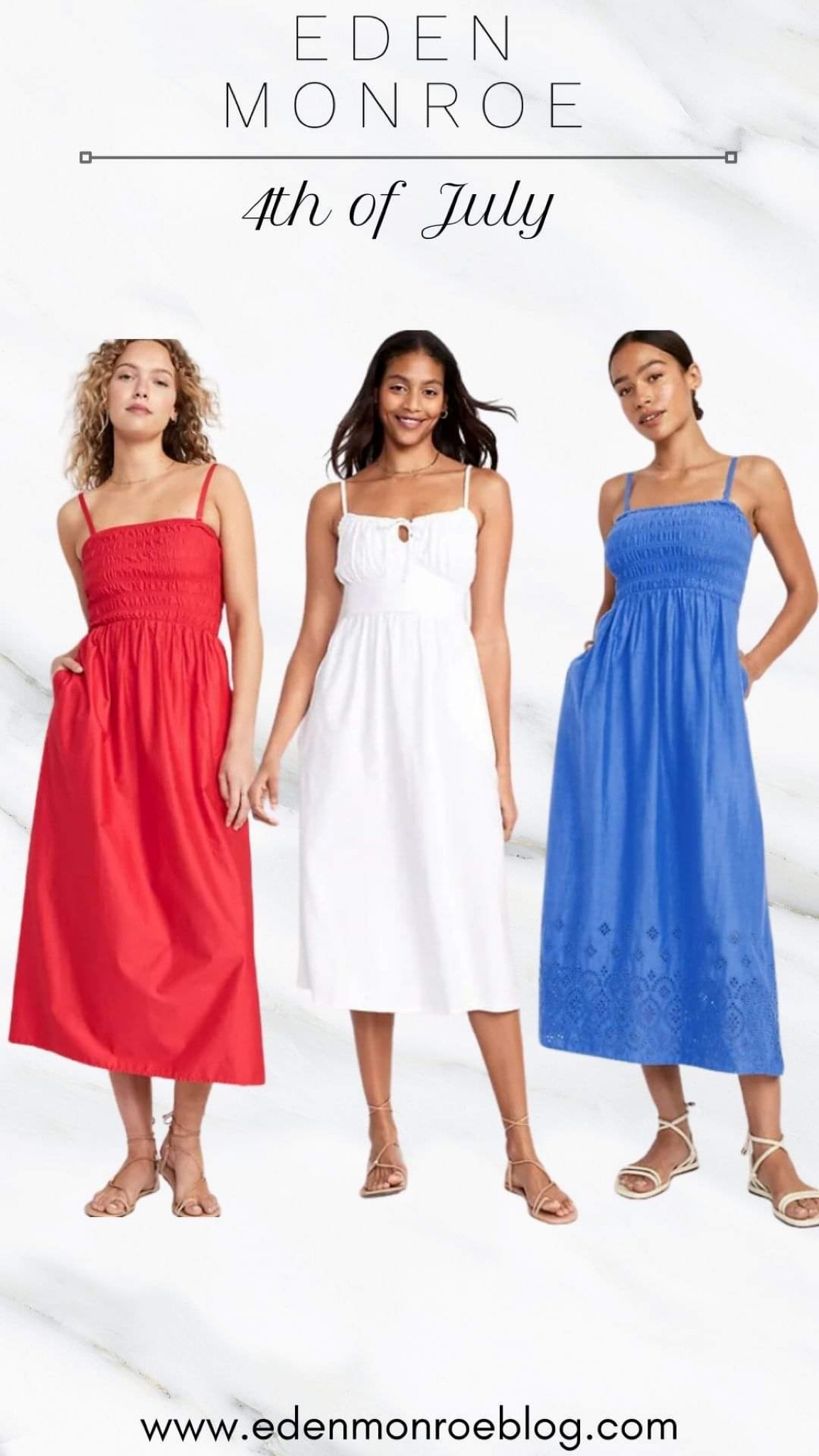 4th of July dresses in red white and blue! On sale today! 

Old navy, Fourth of July, July 4th, maxi dress, midi dress, outfit idea, summer outfit, summer dress, casual dress, wedding guest, travel, white dress, plus size, midsize, eyelet

#LTKsalealert #LTKunder50 #LTKcurves