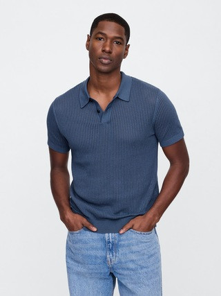 Crochet Polo Shirt | Gap Factory